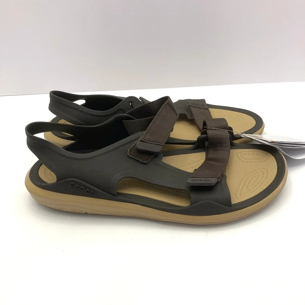 Crocs Swiftwater Expedition Sandal Brown Adjustable Sport Water Shoe Mens NEW